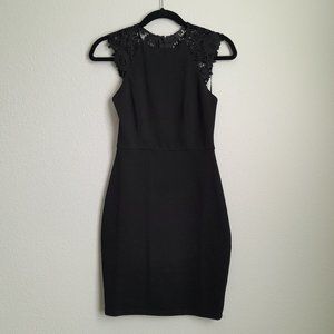 Lulus Come Alive Black Lace Bodycon Dress Lace Little Black Party Dress Size S